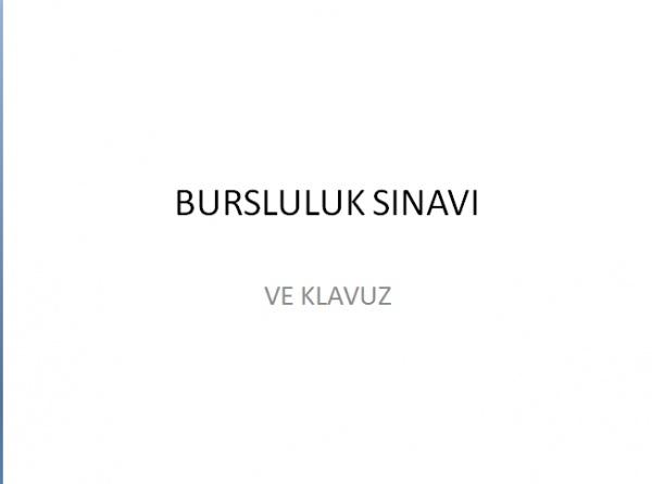 Bursluluk Sınavı